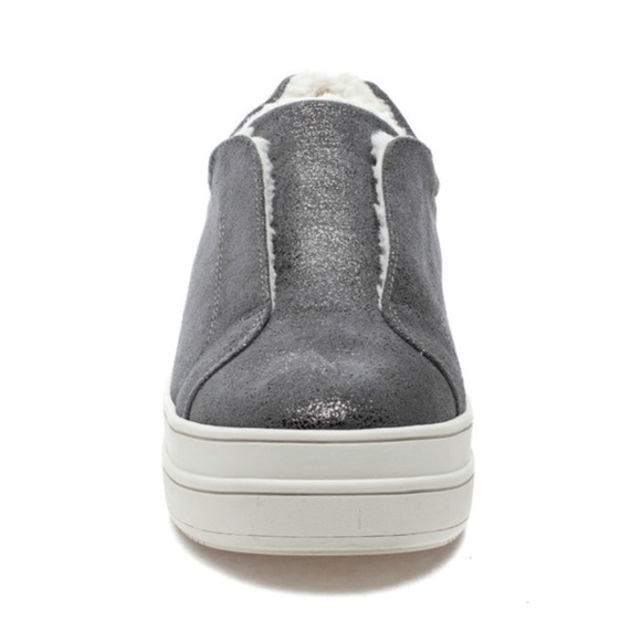 J/SLIDES NADA Pewter Metallic Leather Sneaker - Picture 4 of 12